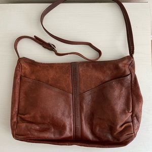 Vintage leather crossbody